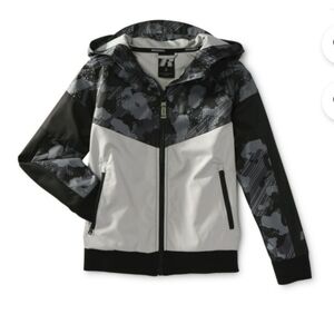 Russell Athletic Boys Wind Breaker Black/Gray Camo Jacket